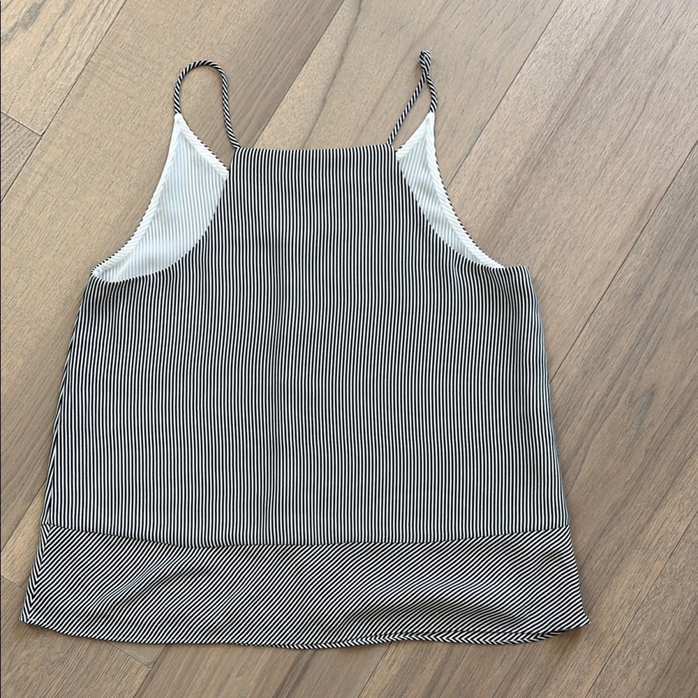 LOFT Black and White Striped Camisole - Picture 3 of 4